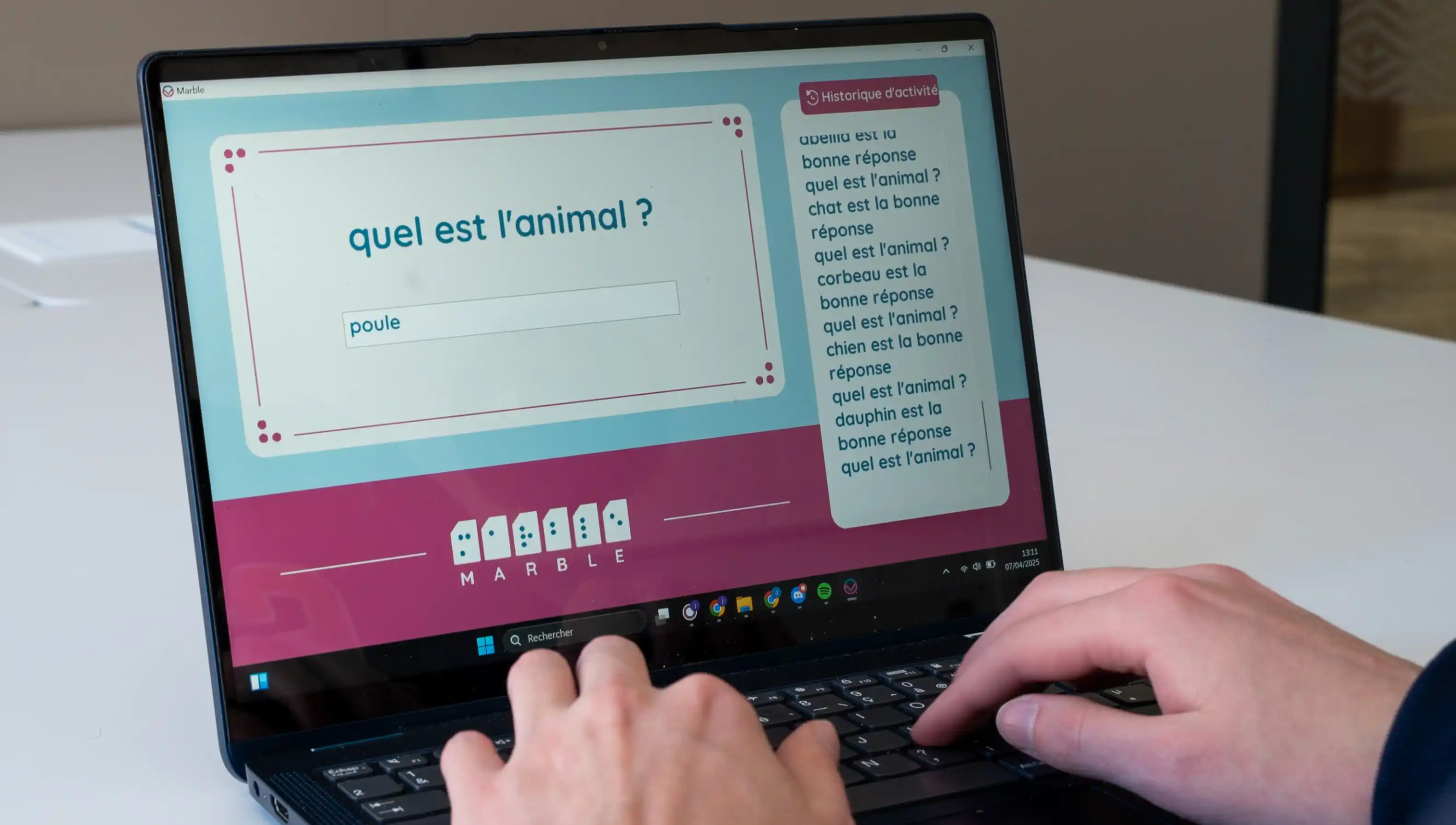 Jeu Marble - jeux inclusifs pour enfants